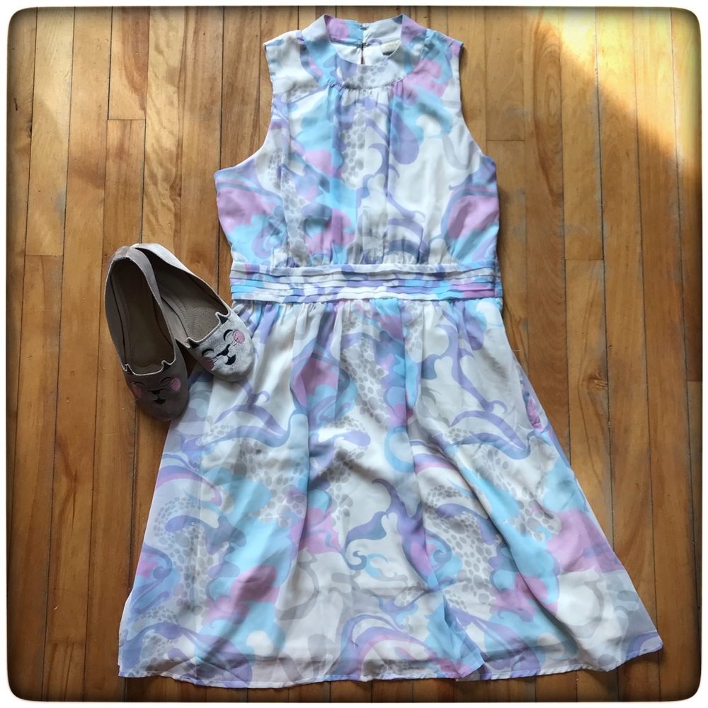 ModCloth Windy City Dress in Swirls, pastel